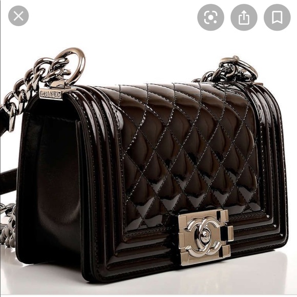 patent leather chanel boy bag